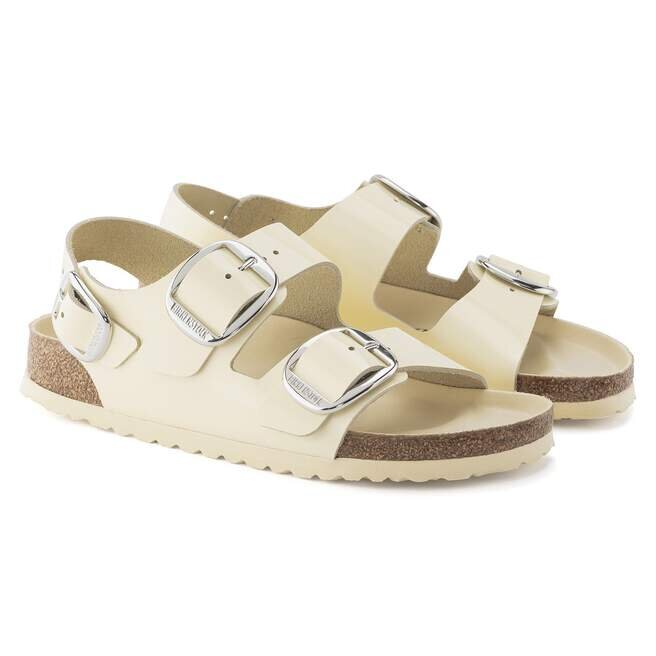 Milano Big Buckle naturlig skinnlakk Milano Big Buckle naturlig skinnlakk