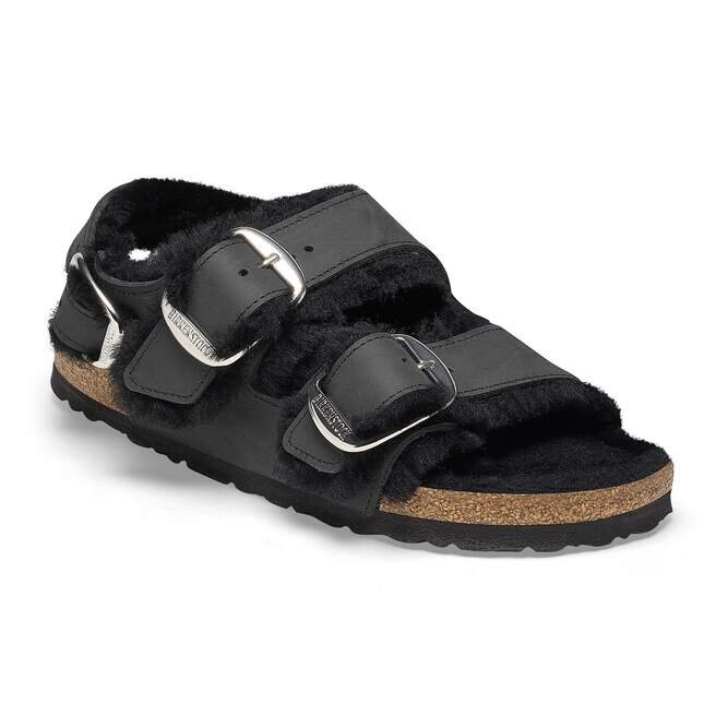 Milano Big Buckle Shearling Naturlig Lær Oljet Milano Big Buckle Shearling Naturlig Lær Oljet