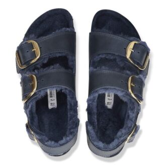Milano Big Buckle Shearling Naturlig Lær Oljet