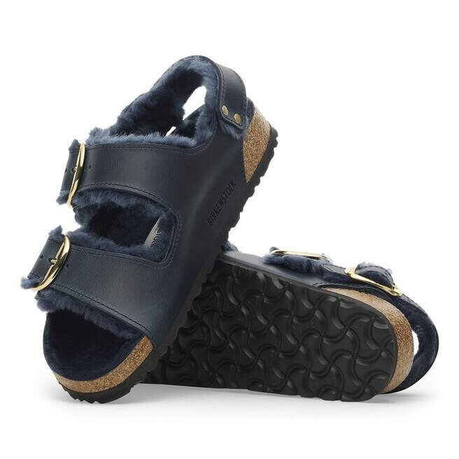 Milano Big Buckle Shearling Naturlig Lær Oljet Milano Big Buckle Shearling Naturlig Lær Oljet