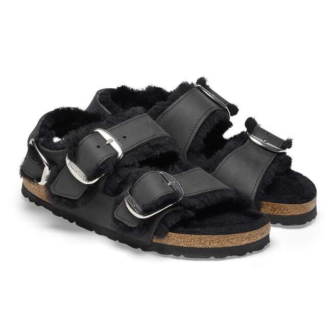 Milano Big Buckle Shearling Naturlig Lær Oljet Milano Big Buckle Shearling Naturlig Lær Oljet