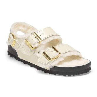 Milano Shearling Naturlig skinn-shearling Høyglans Ecru