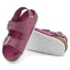 Milano suede i skimrende fuchsia Milano suede i skimrende fuchsia