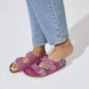 Milano suede i skimrende fuchsia Milano suede i skimrende fuchsia