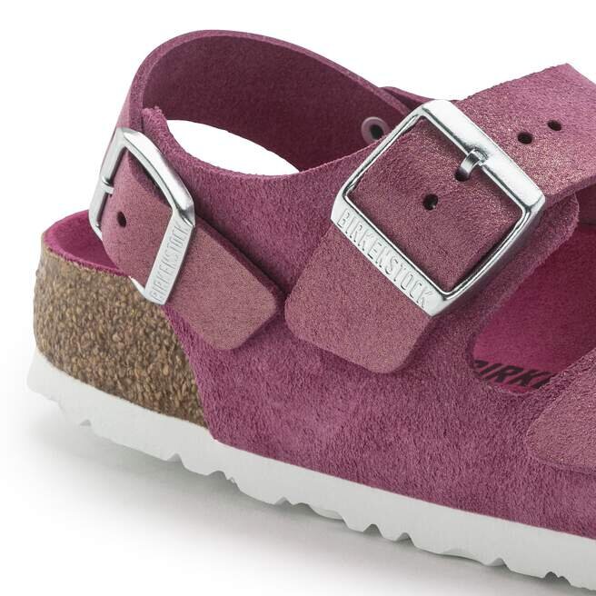 Milano suede i skimrende fuchsia Milano suede i skimrende fuchsia