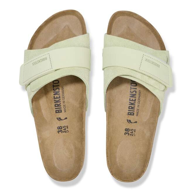Oita suede-lær, bleknet lime Oita suede-lær, bleknet lime