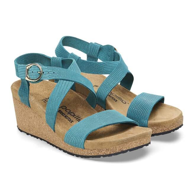 Sibyl med ring-spenne i nubuck-lær med preg Sibyl med ring-spenne i nubuck-lær med preg